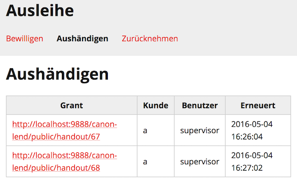 Ausleihprozedere
